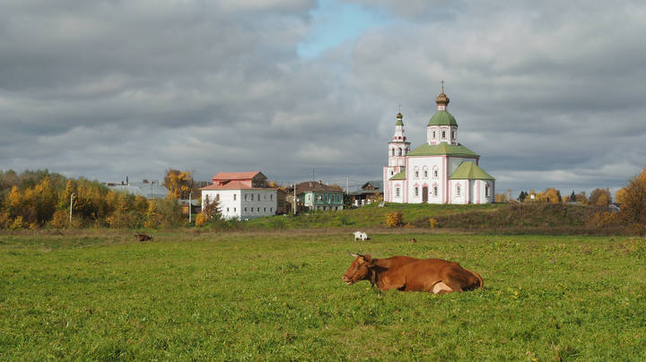 На лугу у Ильинской церкви