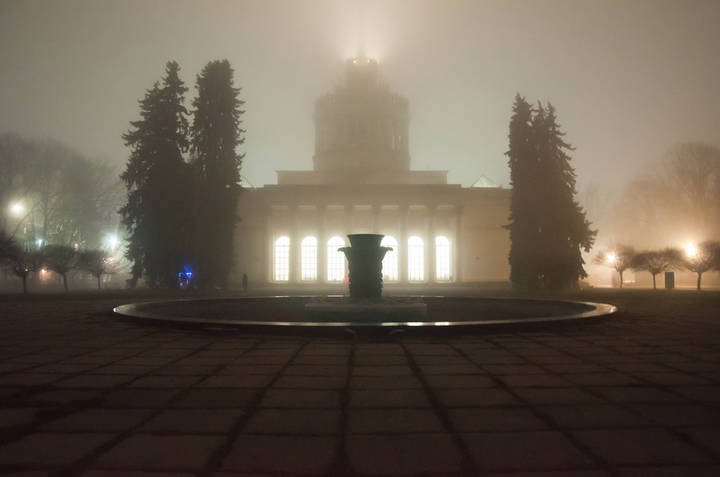 В тумане