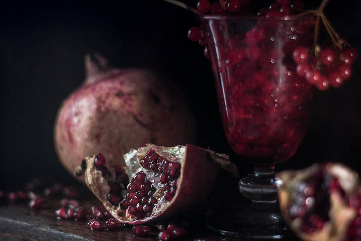 С гранатом и калиной