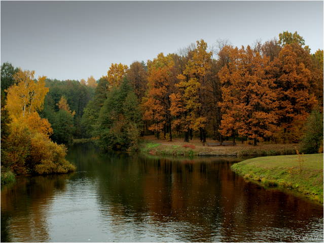 в парке осень