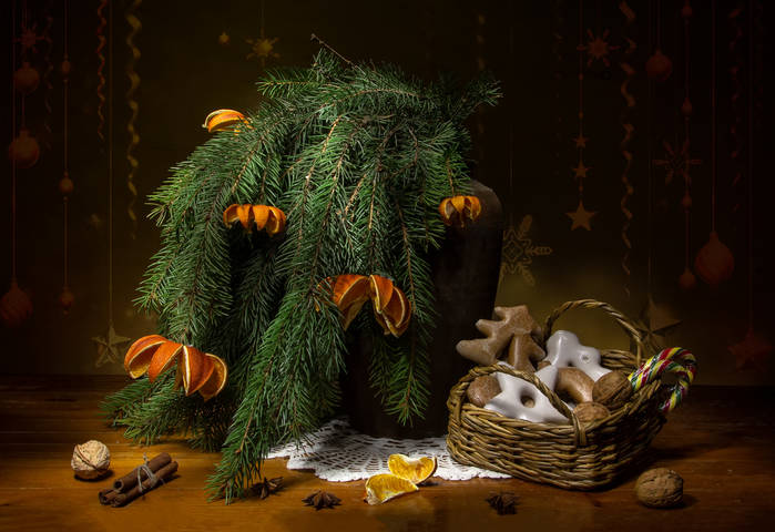 Хищные мандаринки:) С наступающим Новым годом!