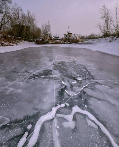 Во льдах Енисея.