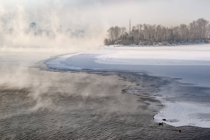Енисей. Морозный день.