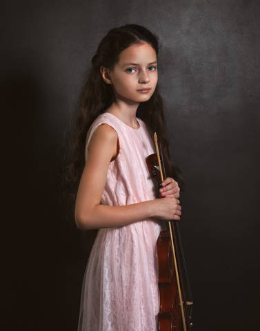 The girl with a violin