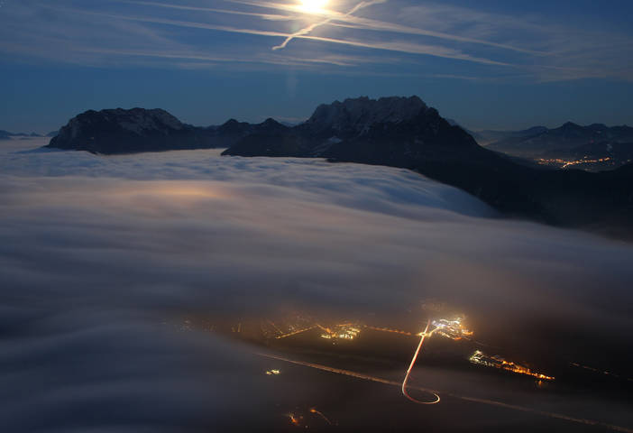 луна, ночь