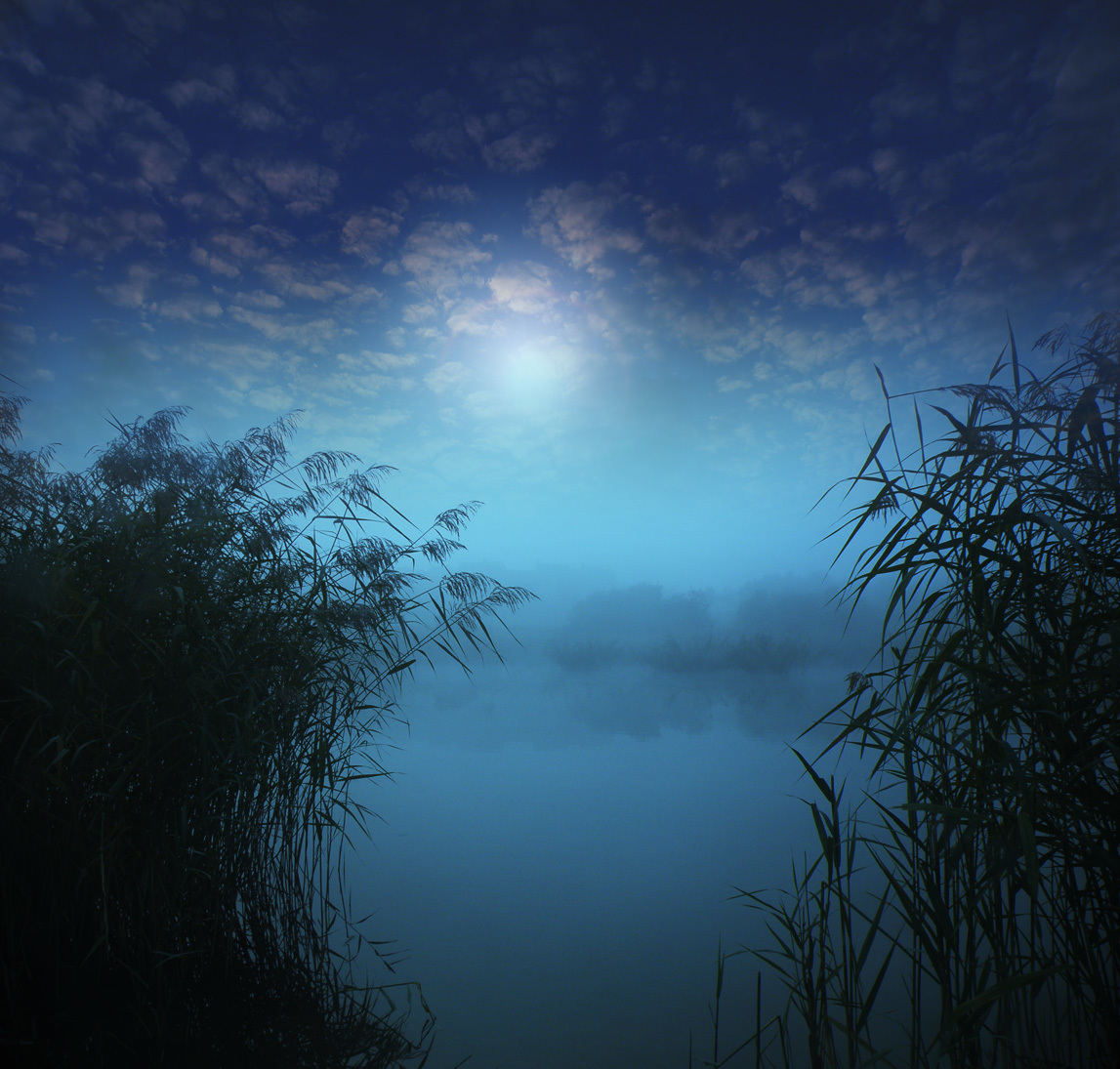 ночное озеро