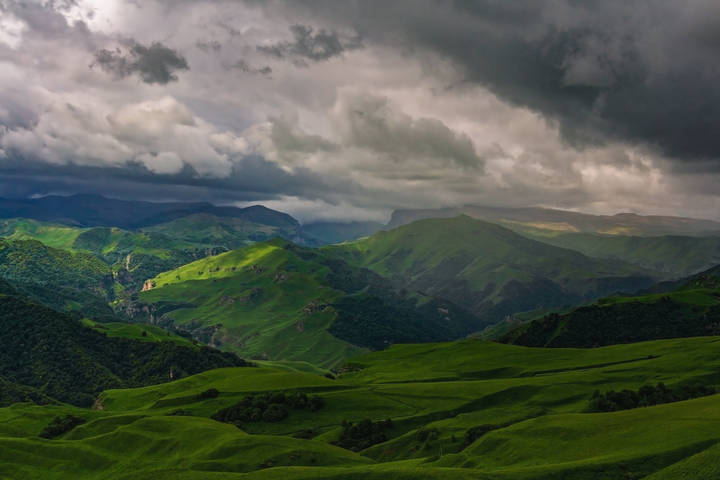 in a thunderstorm...