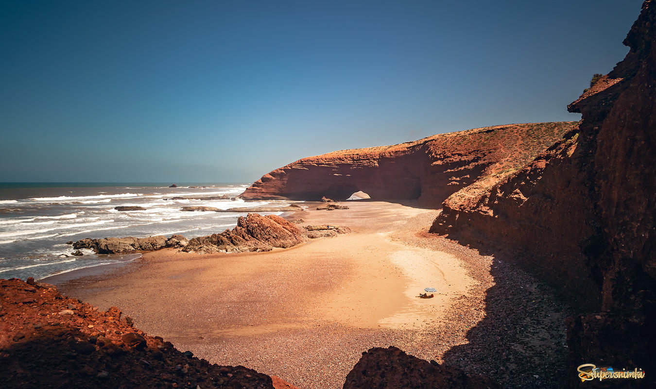 Марокканские сказки... Пляж Легзира и его каменные(ая) арки(а)!