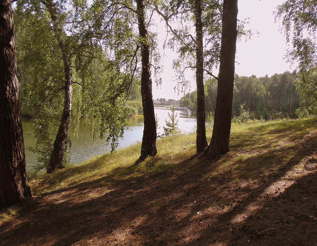 У реки .