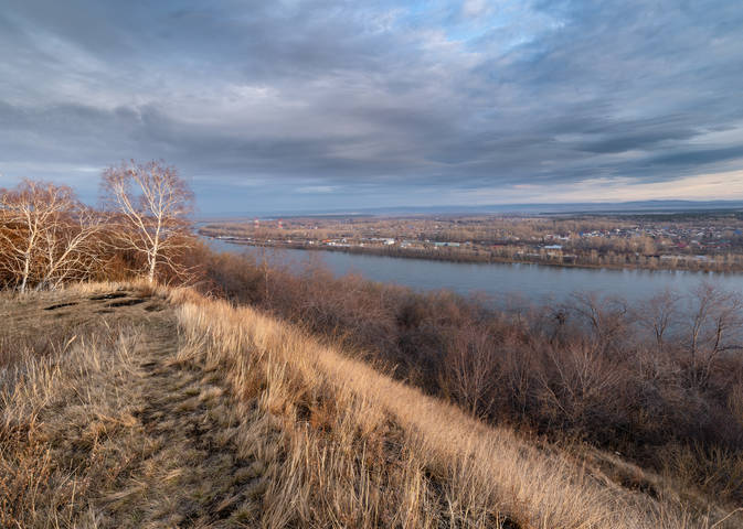 Поздняя осень на Енисее.