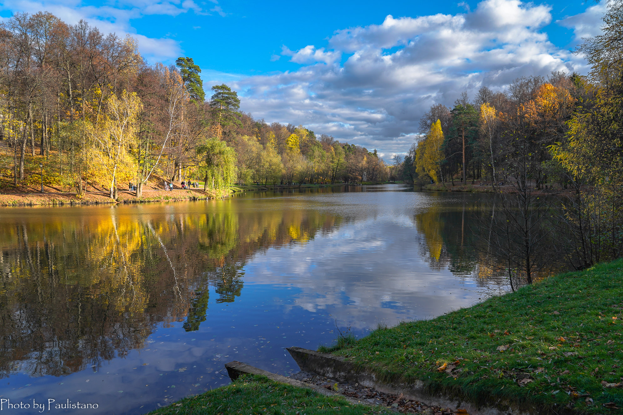 Осень пруд Москва