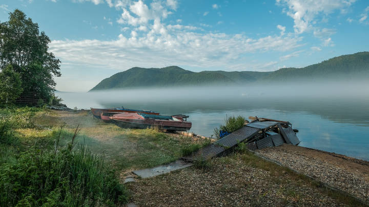 Летнее утро на Ангаре.