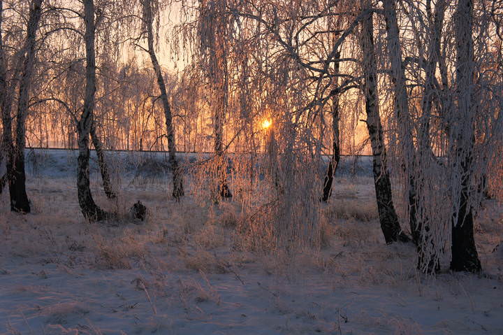 Закат в декабре.