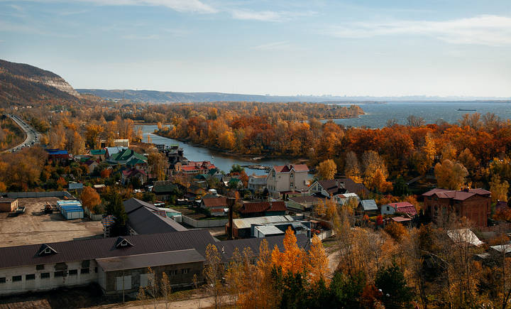 Волга. Поселок Волжский.