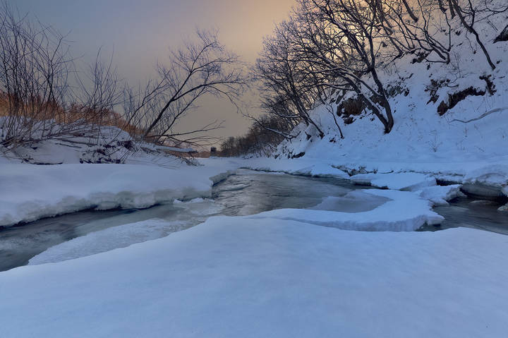 Вечер на реке фото