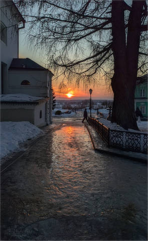 Вечерний отблеск заката