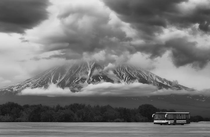 автобус (B&W)