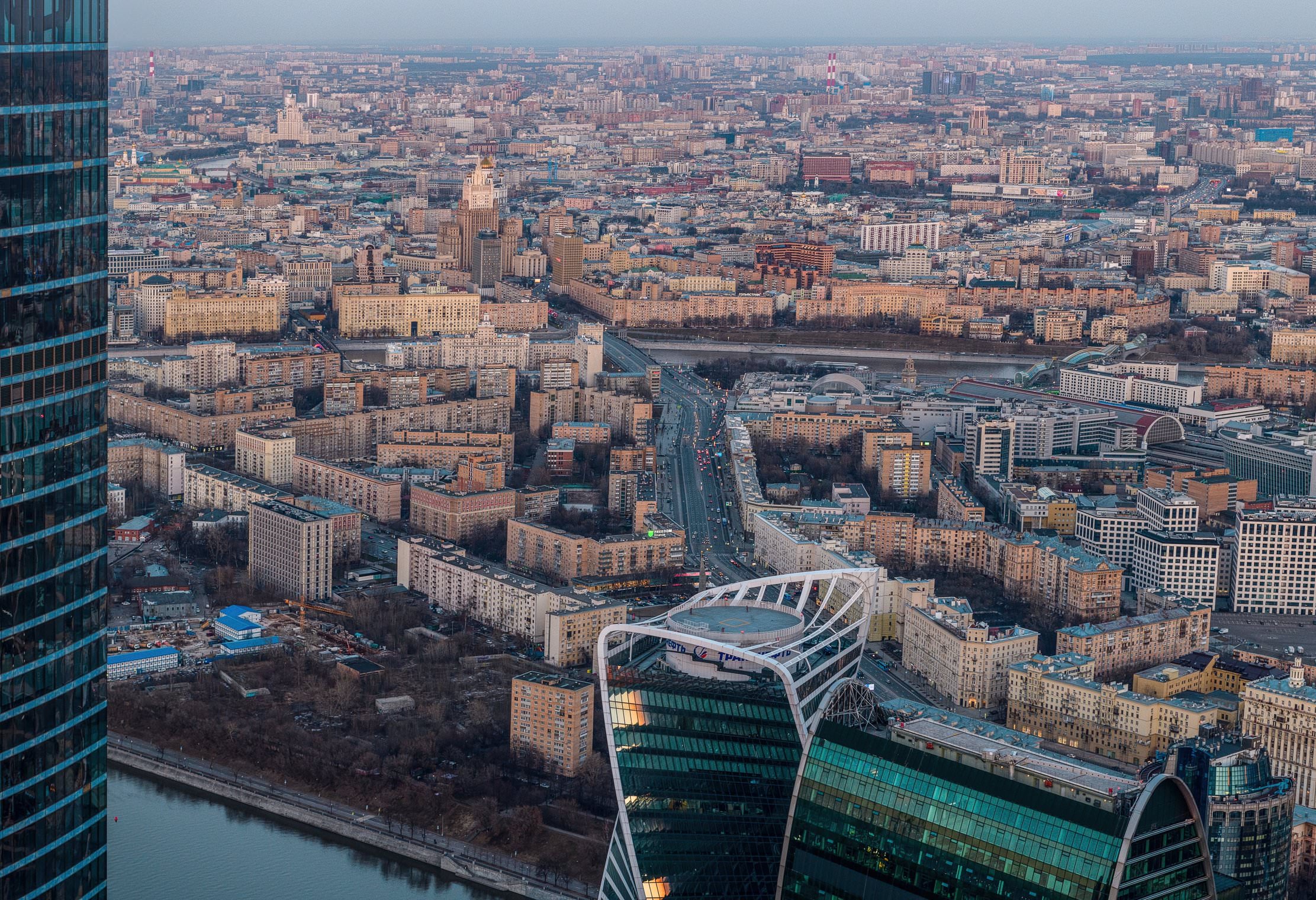 Вид на Москву с башни ОКО (Москва-Сити)