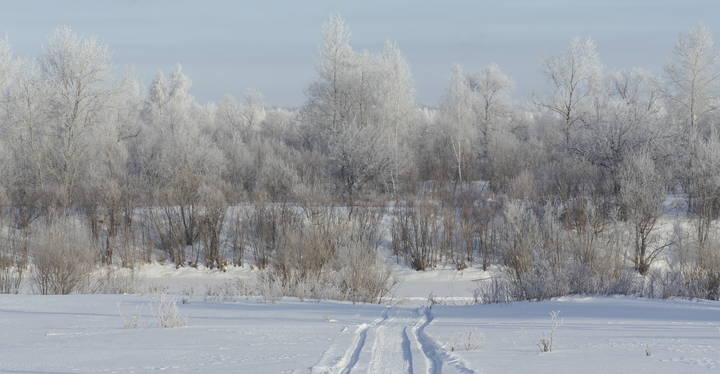 Местная р.Ачаирка в январе.