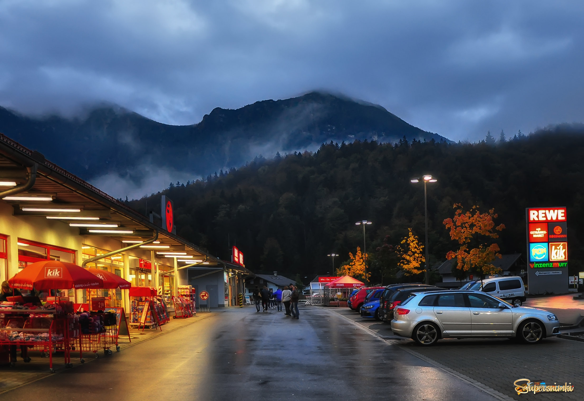 Осенние сумерки в Альпах