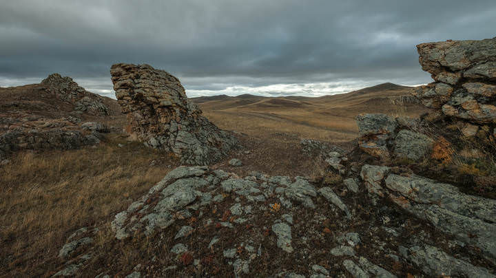 Каменные изваяния Тажеранской степи.