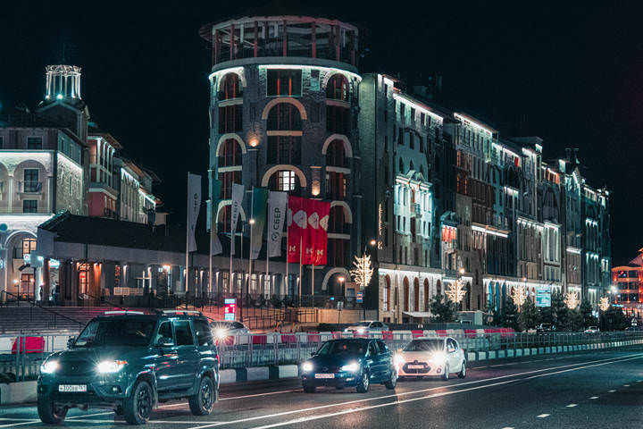 Ночь в Красной поляне