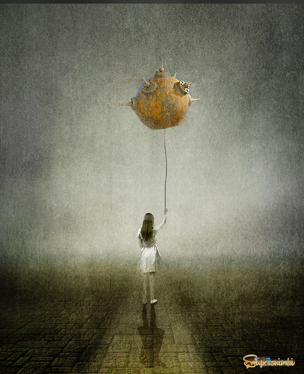 девочка с шариком на дороге из желтого кирпича