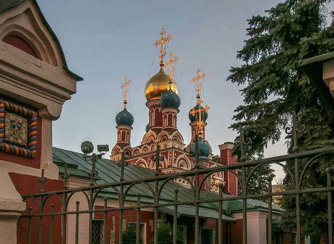 Купола церкви Успения Пресвятой Богородицы в Гончарах.
