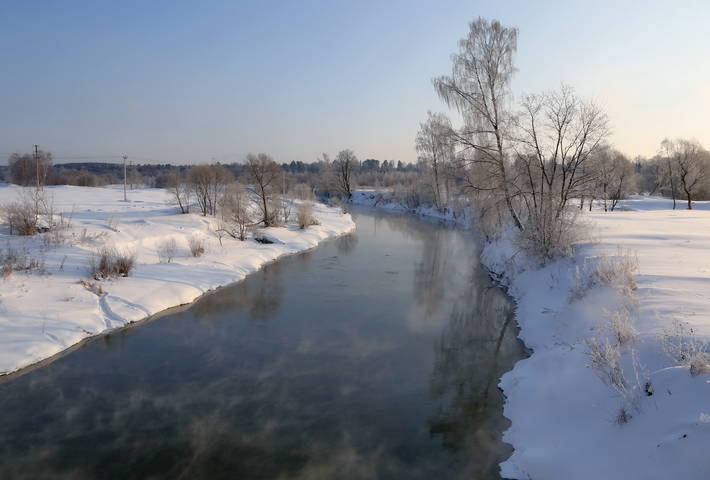  не замерзает речка Истра