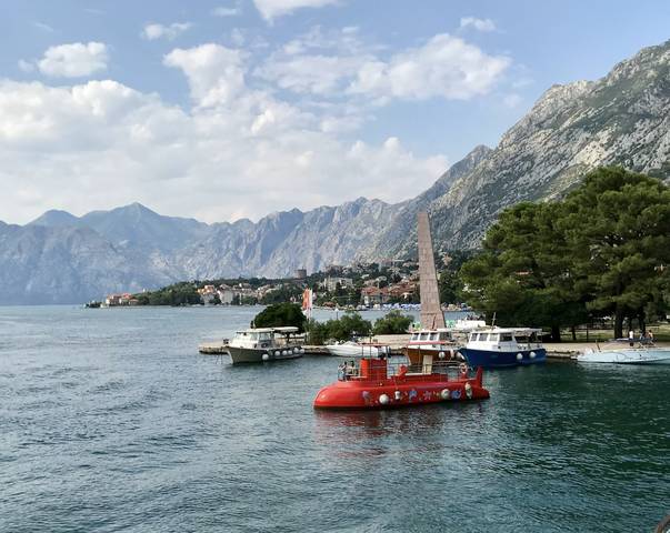 Red submarine