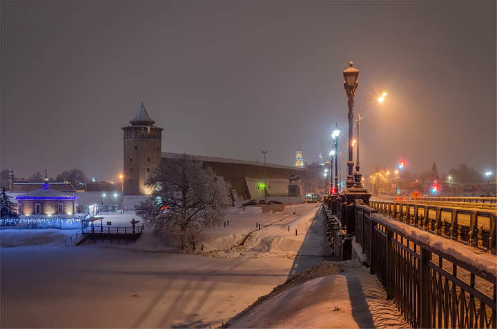Ночная Коломна. Коломенский кремль