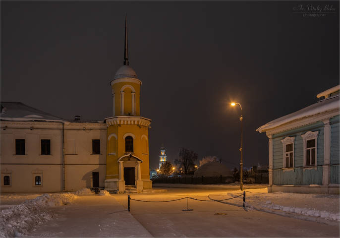Вечерний покой старых улицах Коломны