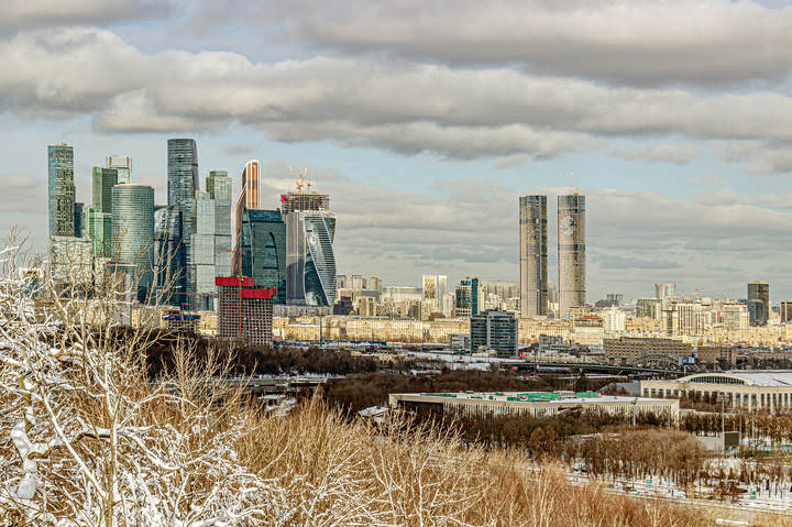 Москва Сити. Вид с двух сторон.