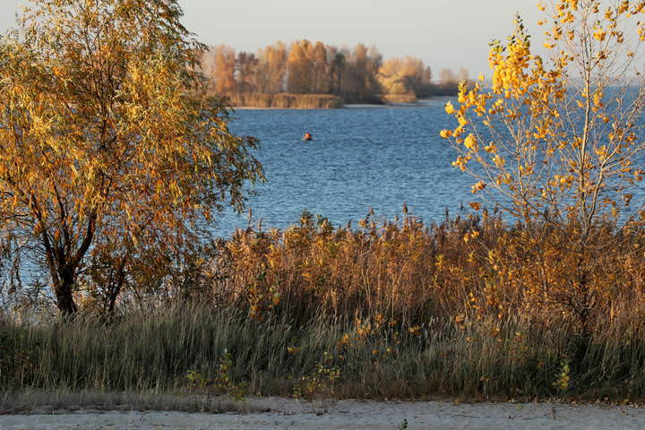 Осень преобразила берег.