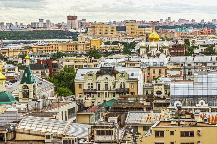 Крыши Хамовнического района Москвы.