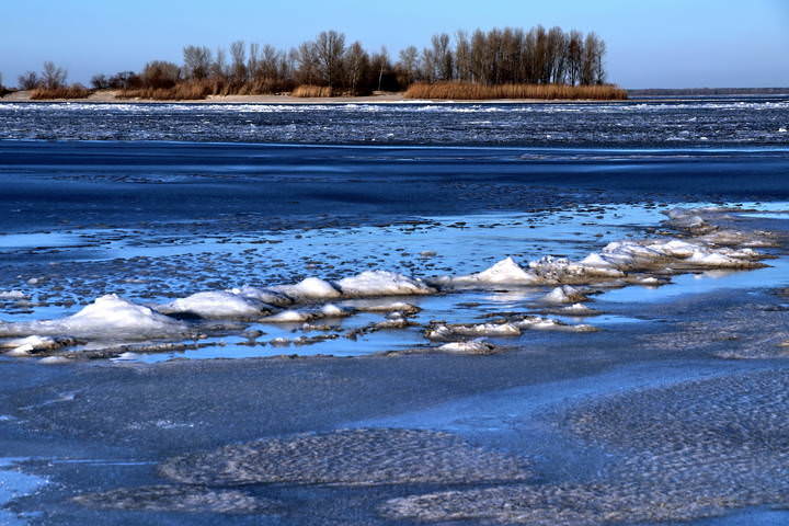  Прогулка по берегу Днепра, зима.
