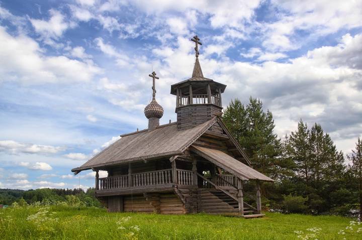 Часовня Иоанна Богослова в Зехново. Кенозерский национальный парк.  