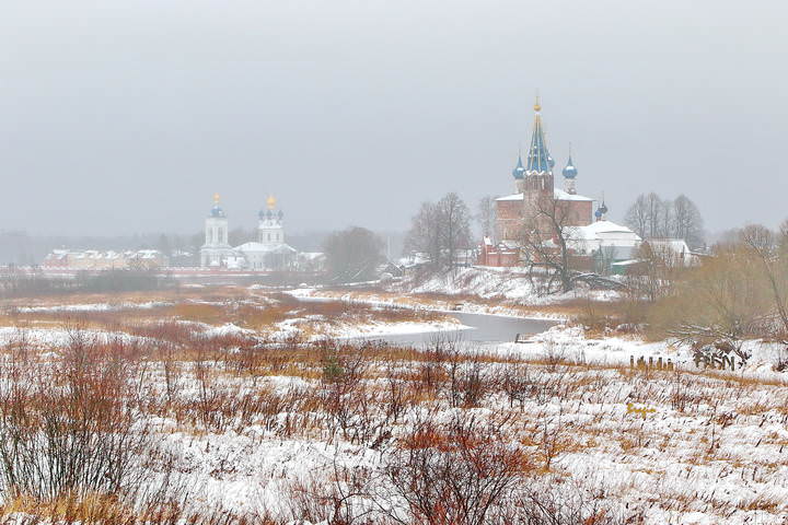 туманный зимний день в Дунилово