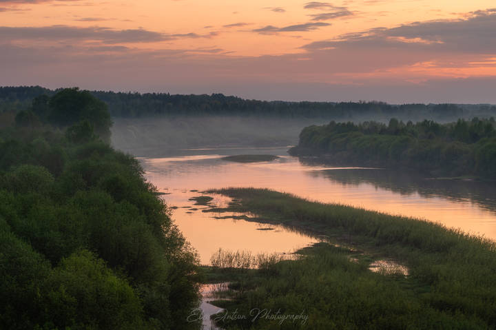 После заката. Река Унжа 