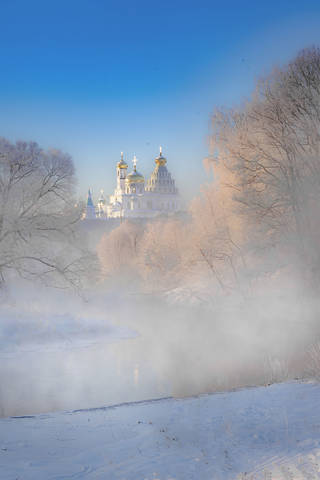 Морозное утра .