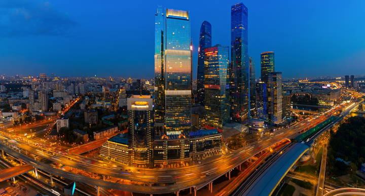 Москва Сити вечером
