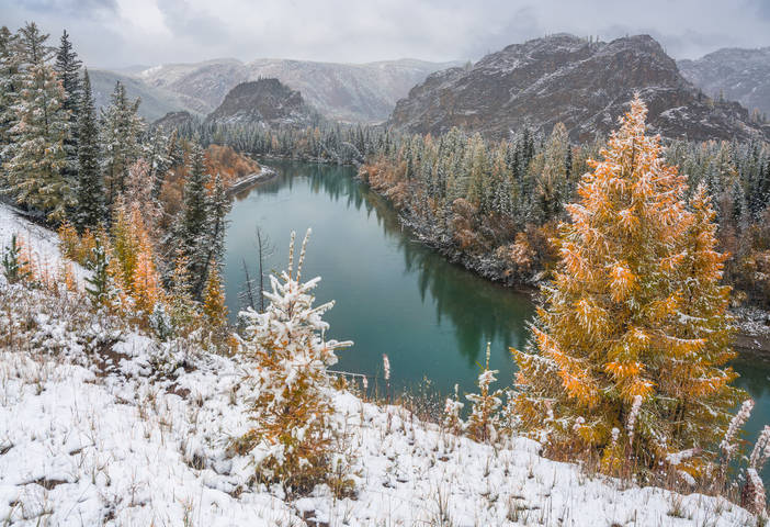 Снежная осень