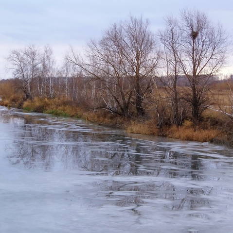Местная речка Ачаирка в ноябре.