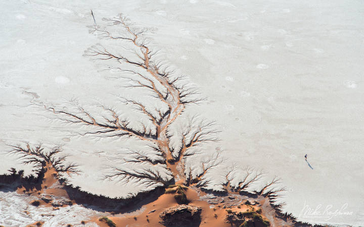 Lonely photographer In Dead Vlei