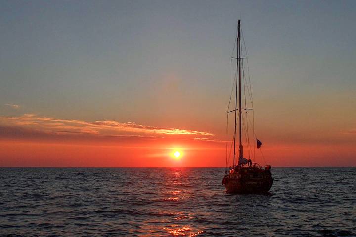 Закат на море
