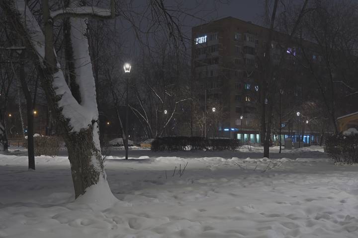 Зимний вечер в городе