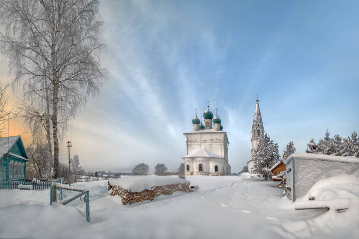 Зимний рассвет в глубинке...