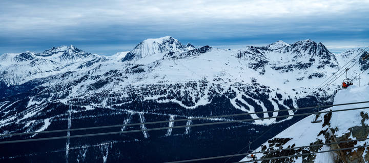 View of Backcomb Mountain from Whistler Mountaintop.