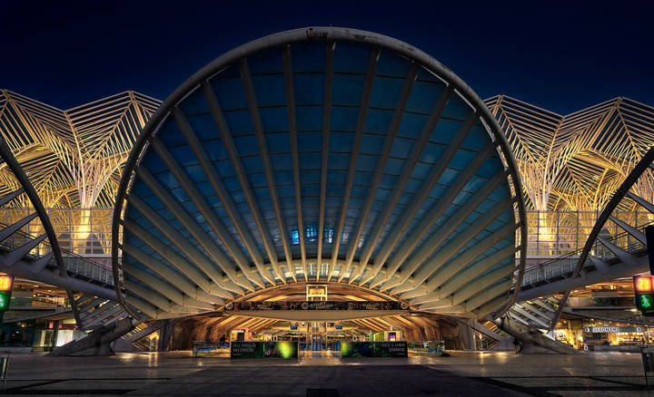 Oriente Railway Station in Lisbon
