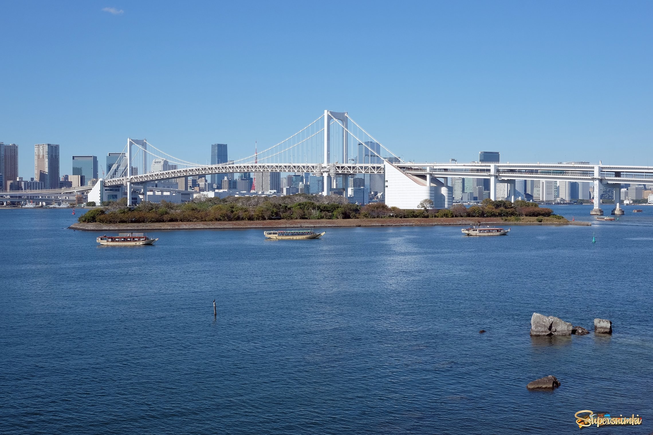 Токио Rainbow Bridge Радужный мост 